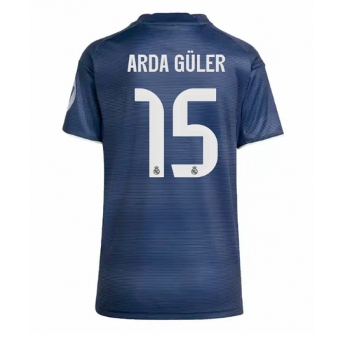 Billige Fotballdrakt Real Madrid Arda Guler #15 Replika Bortedrakt Dame 2025-26 Kortermet Billige Fotballdrakt Real Madrid Arda Guler #15 Replika Bortedrakt Dame 2025-26 Kortermet